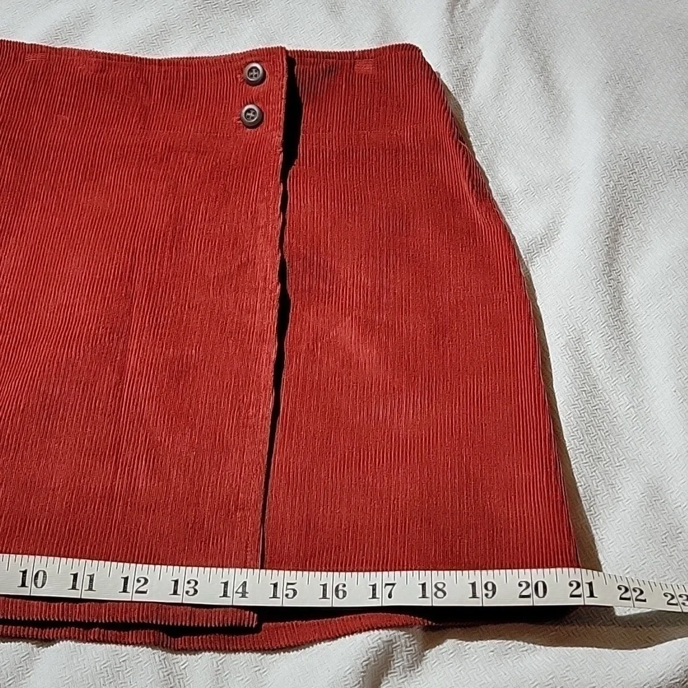 J.Crew Brick Red Corduroy Mini Skirt Size 6